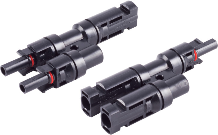 PV4 T-Adapter Set, 2/1, IP67, 1kV, schwarz