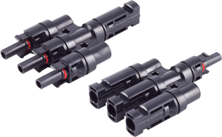 PV4 T-Adapter Set, 3/1, IP67, 1kV, schwarz
