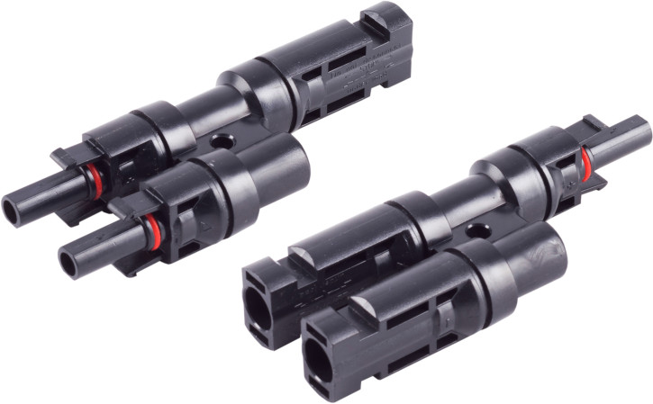 PV4 T-Adapter Set, 2/1, IP68, 1.5kV, schwarz