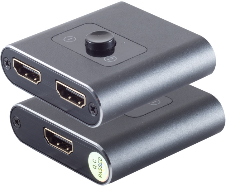 HDMI Umschalter 2x1, bidirektional, Metall, 4K60Hz