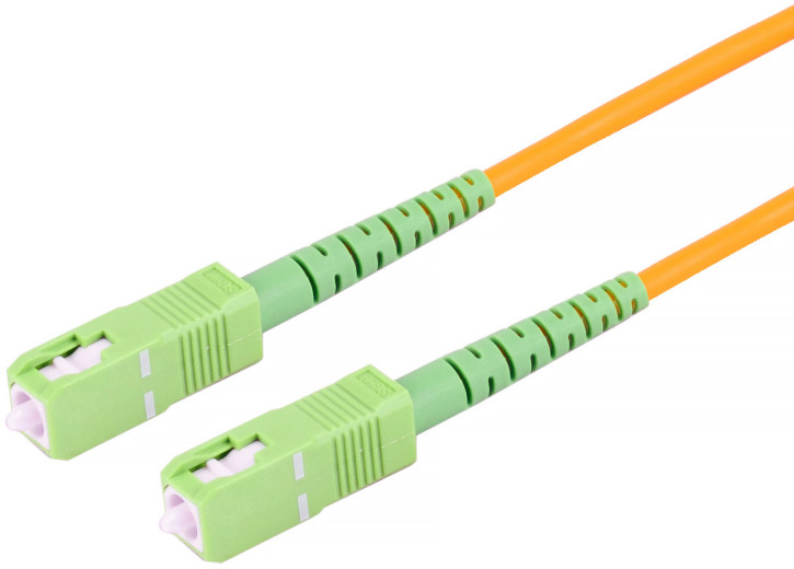 LWL SX Patchkabel SC/SC APC 9/125µ, OS2 gelb, 0,5m