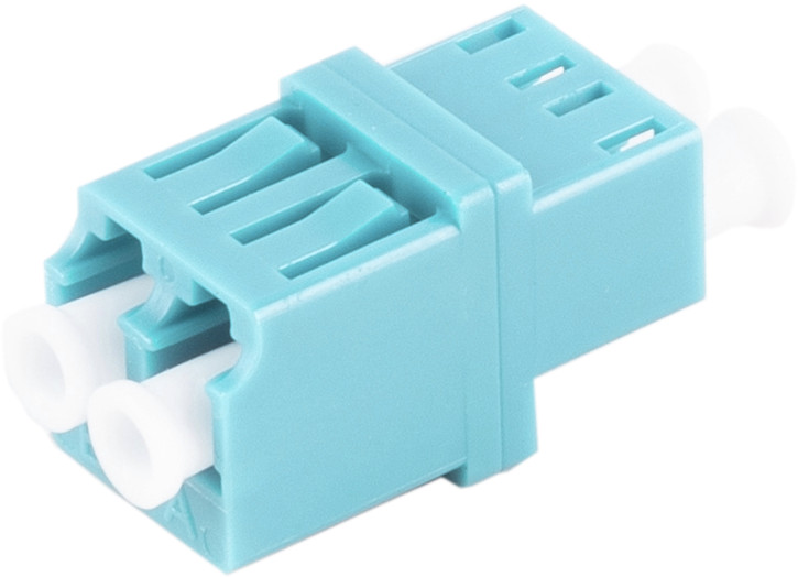 LWL-Verbinder, LC-LC, RJ45 Style, Duplex, aqua