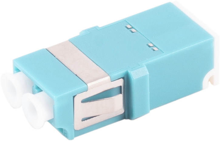 LWL-Verbinder, LC-LC, Shutter, Duplex, aqua