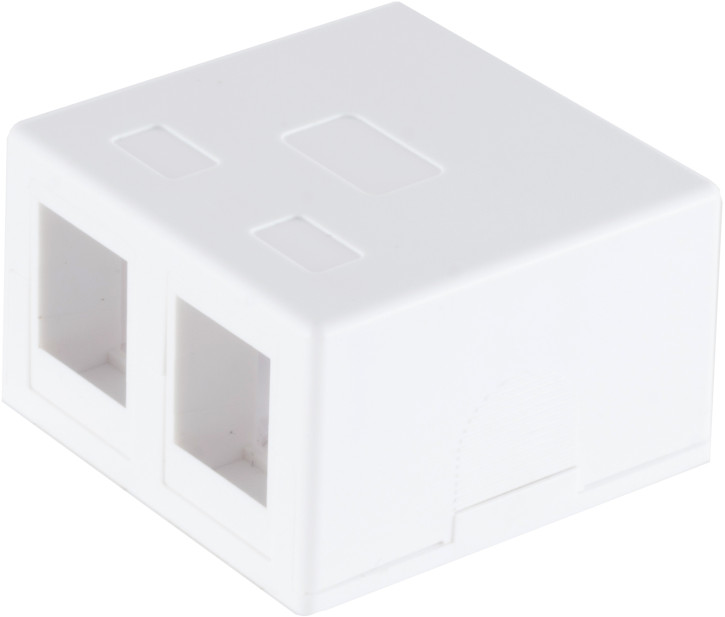Keystone Anschlussbox, 2-fach, weiß