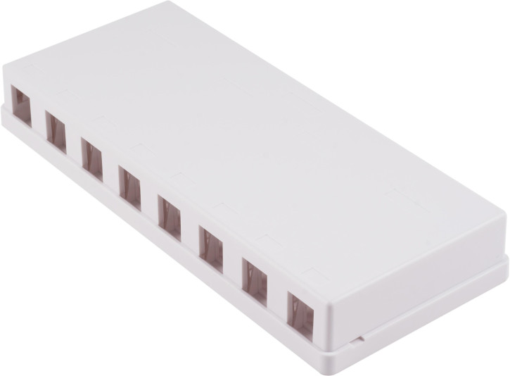 Keystone Anschlussbox, 8-fach, weiß