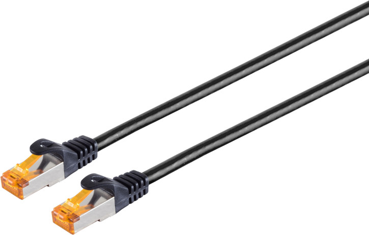 Patchkabel Cat. 6A Outdoor, S/FTP, schwarz, 10m