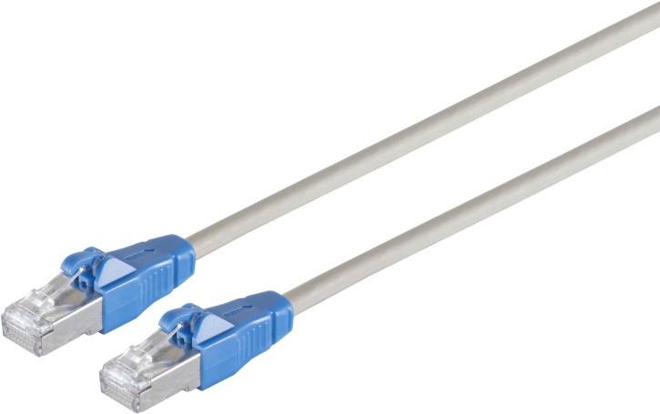 Patchkabel Cat. 6A EasyPull, LSZH, grau, 0,25m