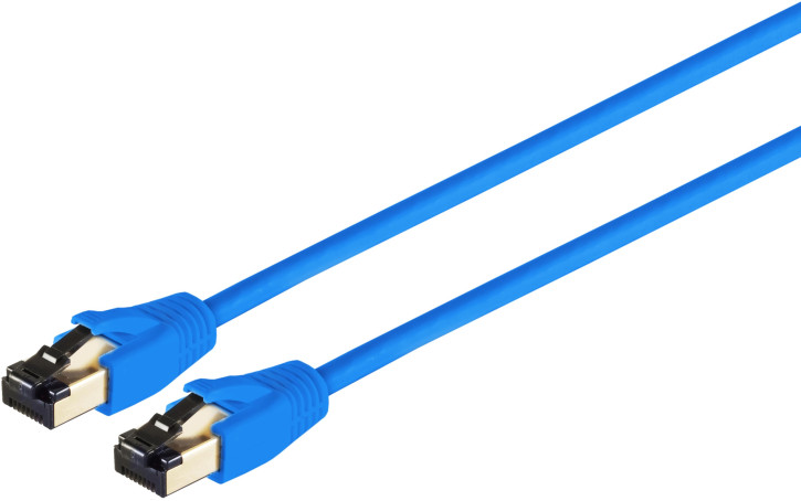 Patchkabel CAT 8.1 F/FTP LSZH blau 0,25m