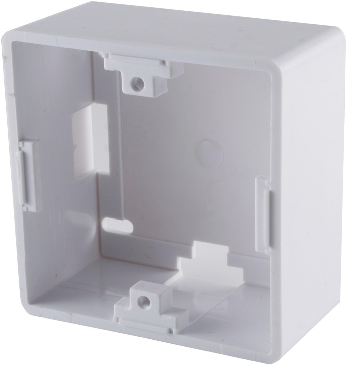 Aufputzgehäuse, 80x80x40mm, weiß Aufputzgehäuse, 80x80x40mm, weiß