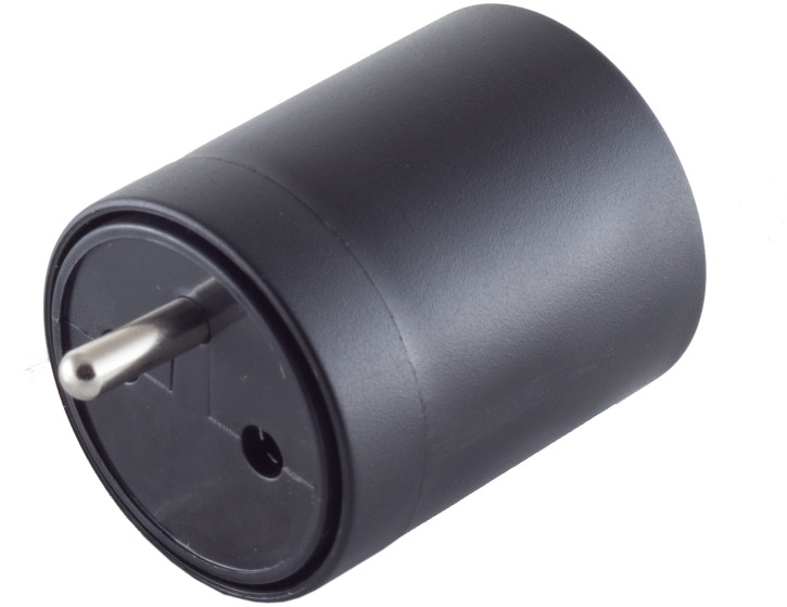 Fixadapter, Schweiz, CEE 7/7-SEV T12 , schwarz