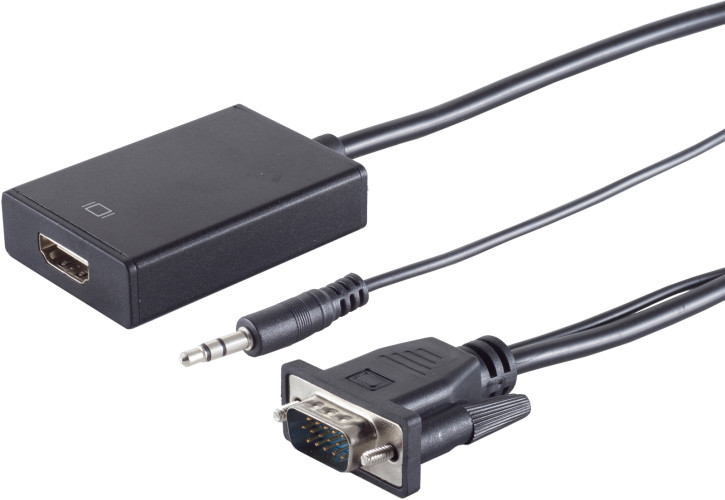 VGA Adapter, HDMI-A Buchse, 1080p, 15cm