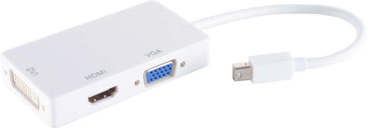 Mini DisplayPort Adapter, HDMI/DVI/VGA, weiß