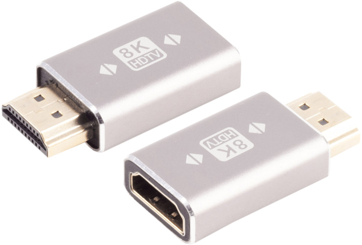 HDMI-A Adapter, HDMI-A Buchse, 8K, Metall