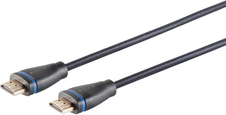 High Speed HDMI Kabel, UHD, Eco, sw/blau, 0,5m
