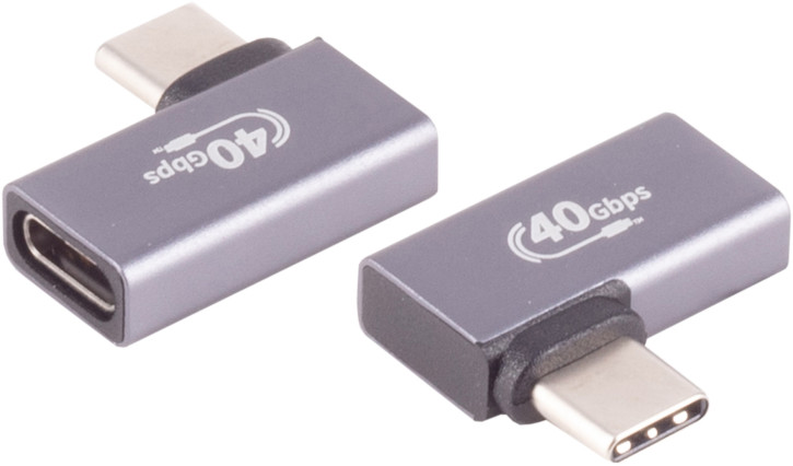 USB-C® Adapter, 4.0, 90° Winkel links/rechts, Pro