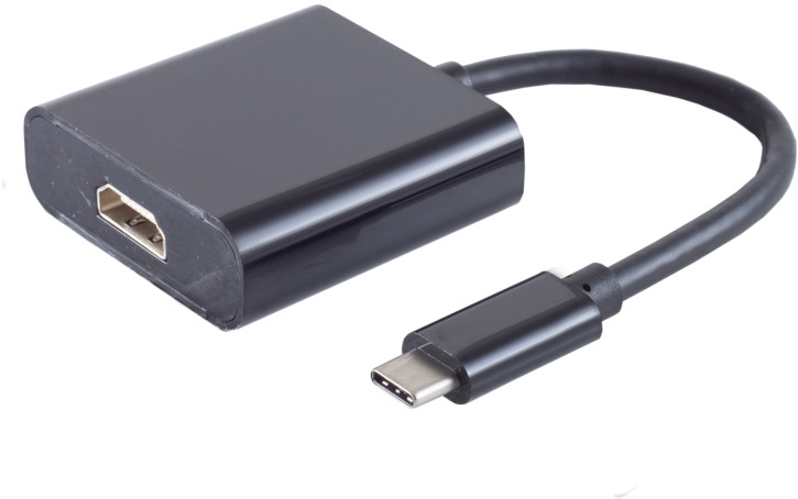 USB-C Adapter, HDMI-A Buchse, 4K60Hz, schwarz
