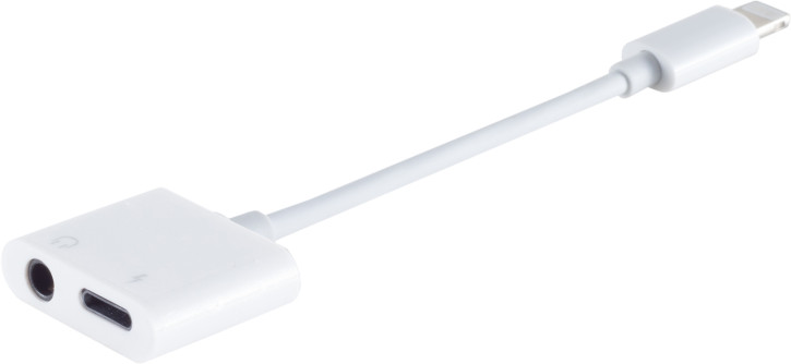 8-Pin Audio Adapter mit Ladefunktion, 3,5mm, weiß