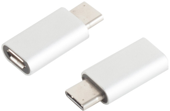 USB-C Adapter, Micro-B Buchse, 2.0, Metall