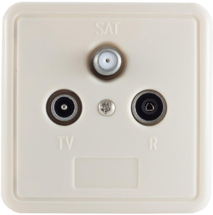 Antennensteckdose, Klemmtechnik, TV/RADIO/SAT, 1dB