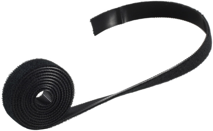 Klettband, 14mm, schwarz, 1m