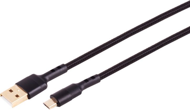 BlackCotton USB-A Adapterkabel, Micro-B, 2.0, 1m