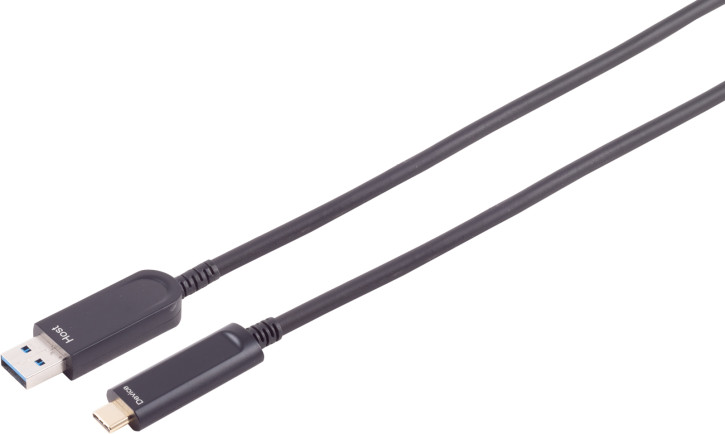 Optisches USB-A Adapterkabel, USB-C, 3.2, 10G, 10m Optisches USB-A Adapterkabel, USB-C, 3.2, 10G, 10m