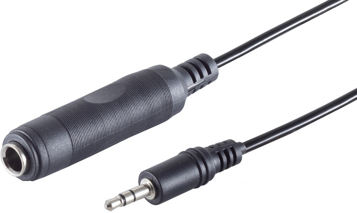 Klinkenst. 3,5mm Stereo - Klinkenbuchse 6,3mm, 0,2