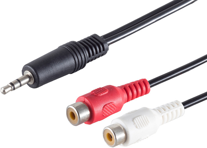 Klinkenstecker 3,5mm Stereo - 2 Cinch-Buchse, 0,2m