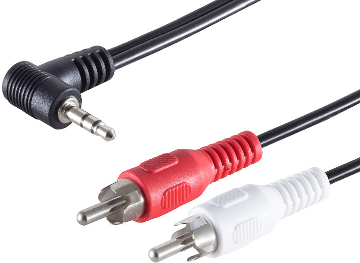 Winkel-Klinkenst. 3,5mm - 2 Cinchstecker, 1,5m