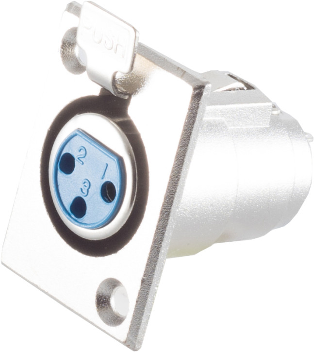 Cannon/XLR-Kupplung, Flanscheinbau