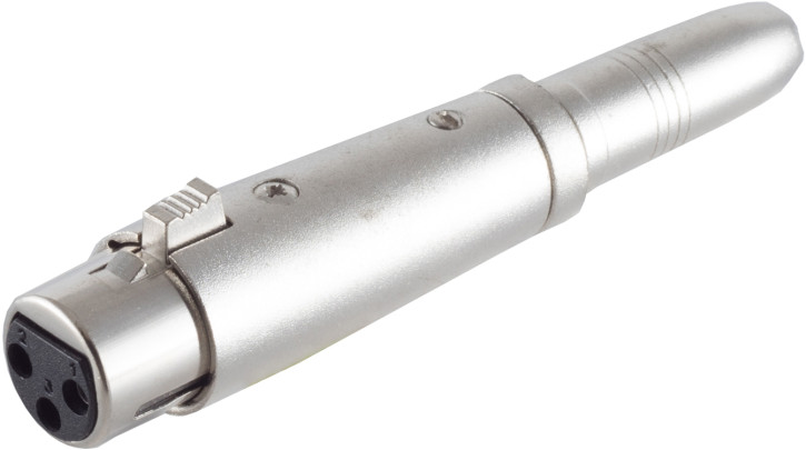Cannon/XLR-Kupplung - Klinkenkup. 6,3 mm, Stereo