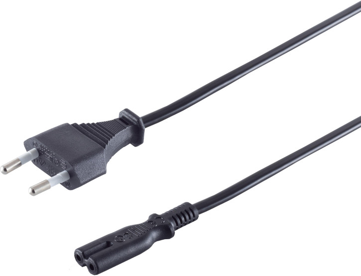 Euro Anschlusskabel, CEE 7/16 - IEC C7, 1,5m Euro Anschlusskabel, CEE 7/16 - IEC C7, 1,5m