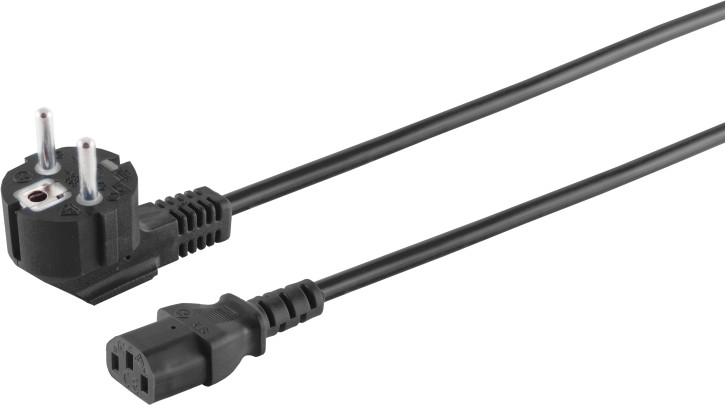 Schutzkontakt 90° - Kaltgerätebuchse, schw., 1,8m Schutzkontakt 90° - Kaltgerätebuchse, schw., 1,8m
