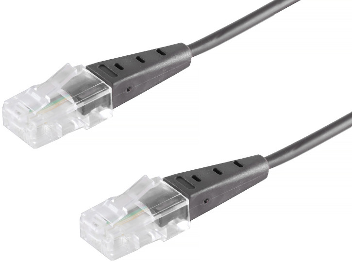 RJ45 Stecker-RJ45 Stecker rund 4-adrig schwarz 3m