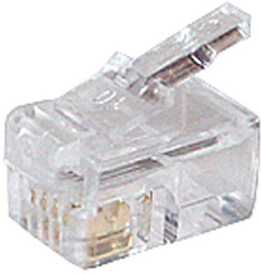 Modular Stecker 4polig vergoldet