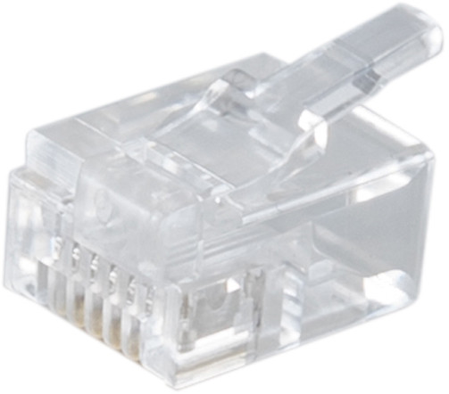 Modular Stecker 6polig DEC-Ausführung vergoldet 