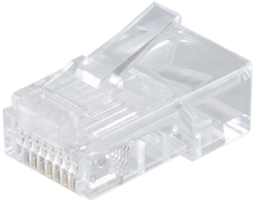 Modular Stecker 8polig für Flachkabel vergoldet