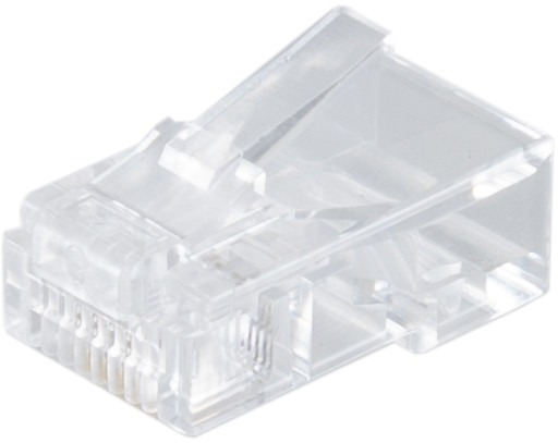 Modular Stecker 8polig 4 Kontakte belegt vergoldet