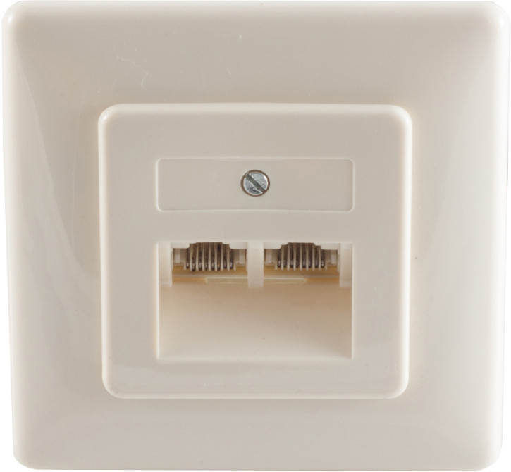 UAE Anschlußdose 2 x 8/8 parallel Metallrahmen UP
