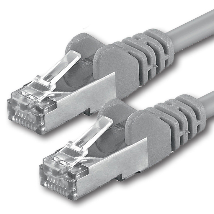1x 20m - CAT.5e - Netzwerk- Patch- Ethernet- Lan- Kabel RJ45 - Grau - für Switch, Router, Homeoffice