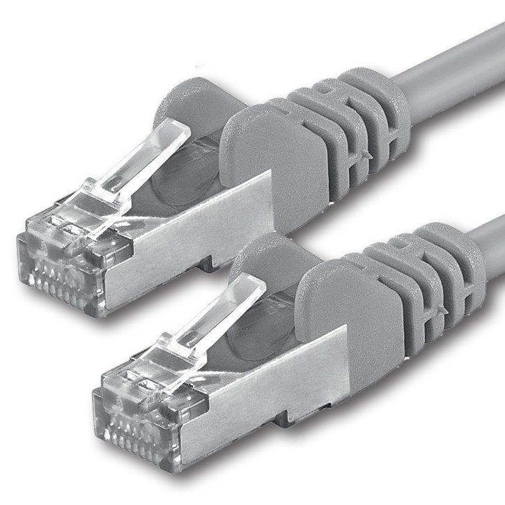 1x 30m - CAT.5e - Netzwerk- Patch- Ethernet- Lan- Kabel RJ45 - Grau - für Switch, Router, Homeoffice