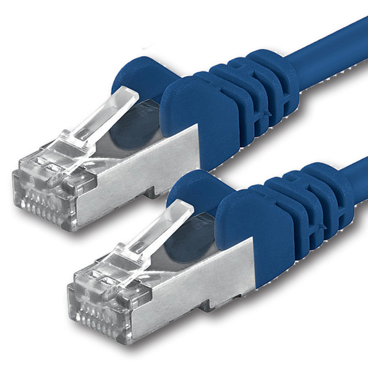 1x 15m - CAT.5e - Netzwerk- Patch- Ethernet- Lan- Kabel RJ45 - Blau - für Switch, Router, Homeoffice