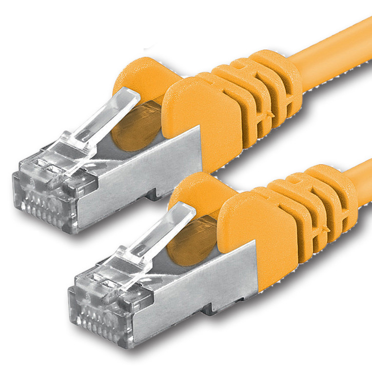 1x 20m - CAT.5e - Netzwerk- Patch- Ethernet- Lan- Kabel RJ45 - Gelb - für Switch, Router, Homeoffice