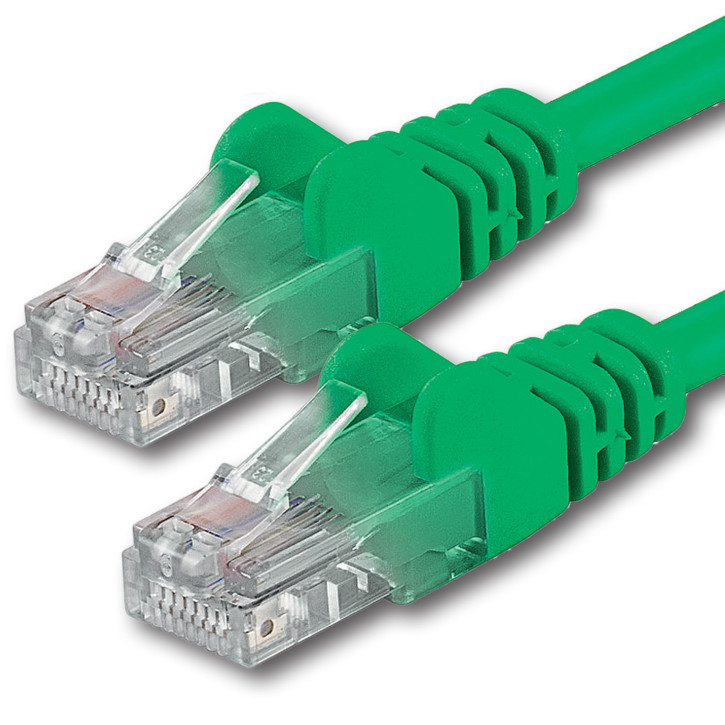 1x 15m - CAT.6 - Netzwerk- Patch- Ethernet- Lan- Kabel RJ45 - Grün - für Switch, Router, Homeoffice