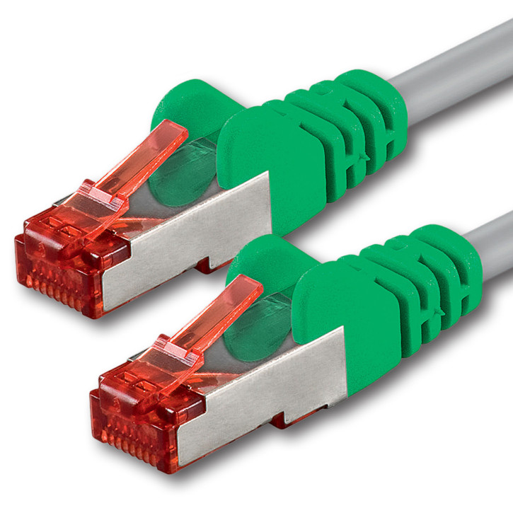 1x 2m - CAT.6 - Netzwerk- Patch- Ethernet- Lan- Kabel RJ45 - Grau-Crossover - für Switch, Router, Homeoffice 1x 2m - CAT.6 - Netzwerk- Patch- Ethernet- Lan- Kabel RJ45 - Grau-Crossover - für Switch, Router, Homeoffice