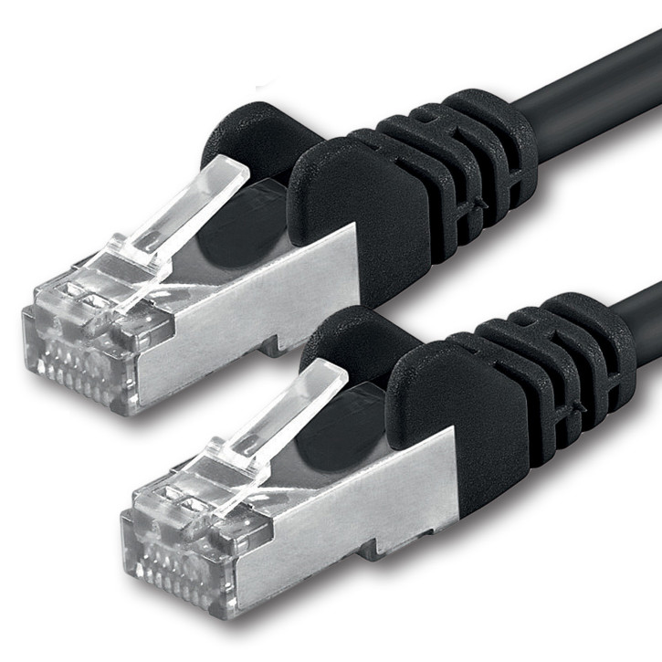 1x 5m - CAT.5e - Netzwerk- Patch- Ethernet- Lan- Kabel RJ45 - Schwarz - für Switch, Router, Homeoffice