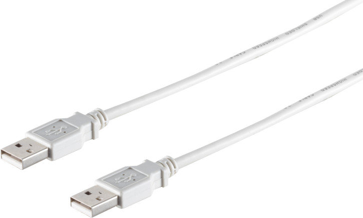 USB-A Verbindungskabel, 2.0, grau, 0,5m
