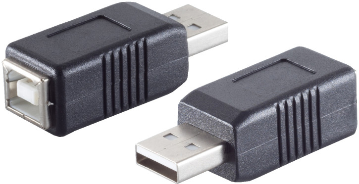 USB-A Adapter, USB-B Buchse, 2.0 USB-A Adapter, USB-B Buchse, 2.0