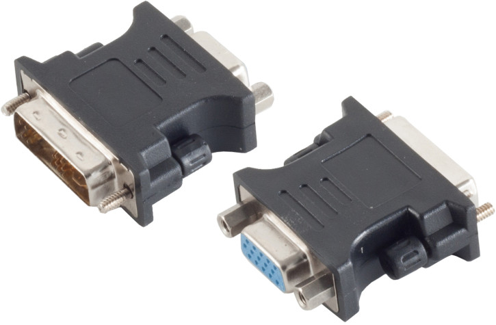 DVI-A (12+5) Adapter, VGA-Buchse, PVC, schwarz