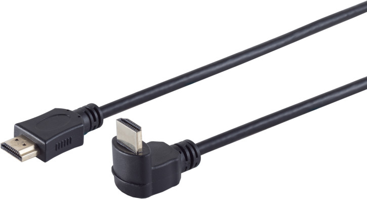 HDMI (A) Stecker Winkel HDMI (A) Stecker Abgang unten, verg., UHD, 0,5m